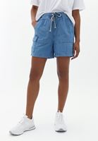 Women Blue High Rise Denim Shorts