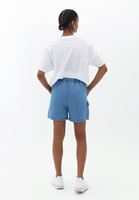 Women Blue High Rise Denim Shorts