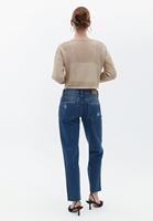 Women Blue Low Rise Cigarette Pants