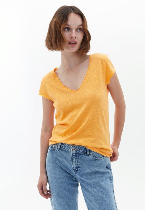 Pamuklu Tişört ve Skinny-Fit Pantolon Kombini