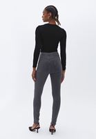 Bayan Gri Ultra Yüksek Bel Skinny Pantolon