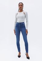 Bayan Mavi Ultra Yüksek Bel Skinny Pantolon