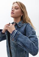 Women Blue Oversize Denim Jacket