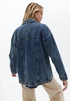 Women Blue Oversize Denim Jacket