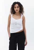 Women White Cotton Singlet