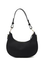 Women Black Bag with Strap with Buckle Detail