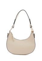 Women Beige Bag with Strap with Buckle Detail