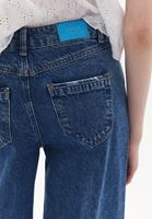 Bayan Mavi Ultra Yüksek Bel Wide-Leg Pantolon