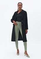 Women Green High Rise Skinny Fit Pants