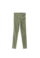 Women Green High Rise Skinny Fit Pants