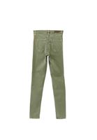 Women Green High Rise Skinny Fit Pants