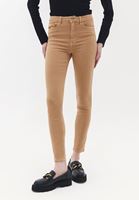 Women Beige High Rise Skinny Fit Pants