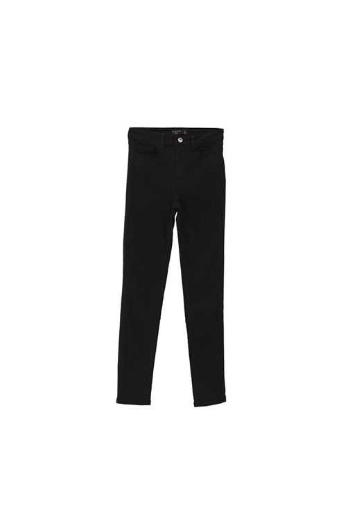 Kruvaze Yaka Bluz ve Skinny-Fit Pantolon Kombini
