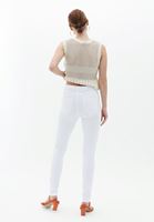 Women White High Rise Skinny Fit Pants