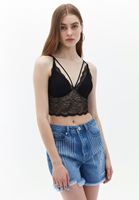 Bralet ve Boyfriend Ceket Kombini