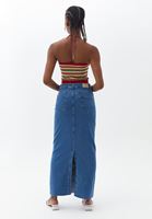 Women Blue Ultra High Rise Denim Skirt