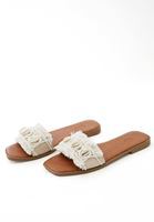 Women Cream Macrame Sandals