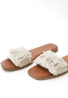 Women Cream Macrame Sandals