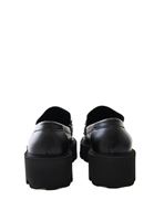 Women Black Vegan Leather Loafers