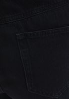 Women Black Cotton Denim Shorts