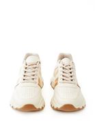 Women Beige High Sole Sneakers