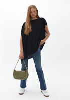 Bayan Siyah Oversize Tişört ( MODAL )