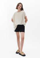Bayan Bej Oversize Tişört ( MODAL )