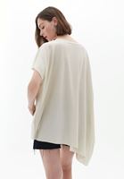 Bayan Bej Oversize Tişört ( MODAL )