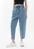 Women Blue High Rise Baggy Fit Pants