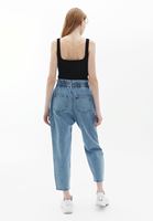 Women Blue High Rise Baggy Fit Pants