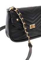 Women Black Bag with Chain Detail