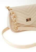 Women Beige Bag with Chain Detail