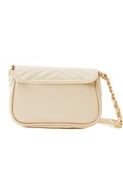 Women Beige Bag with Chain Detail