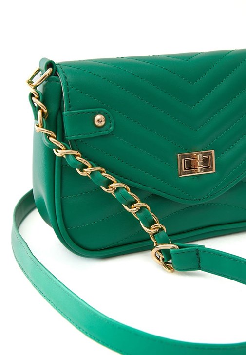 Green Bag with Chain Detail Online Shopping | OXXOSHOP
