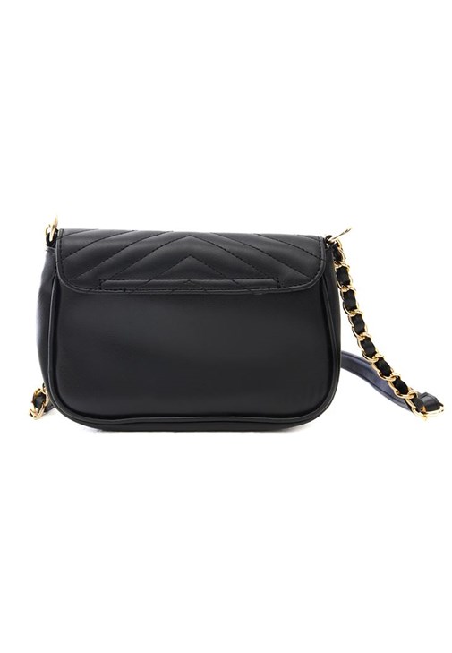 アクセサリー what's up SHOULDER BAG BLACK Black Shoulder Bag with Buckle Detail Online Shopping | OXXOSHOP