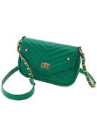 Women Green Bag with Chain Detail