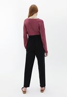 Women Black Ultra High Rise Baggy Fit Pants