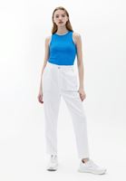 Women White Ultra High Rise Baggy Fit Pants