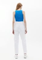 Women White Ultra High Rise Baggy Fit Pants