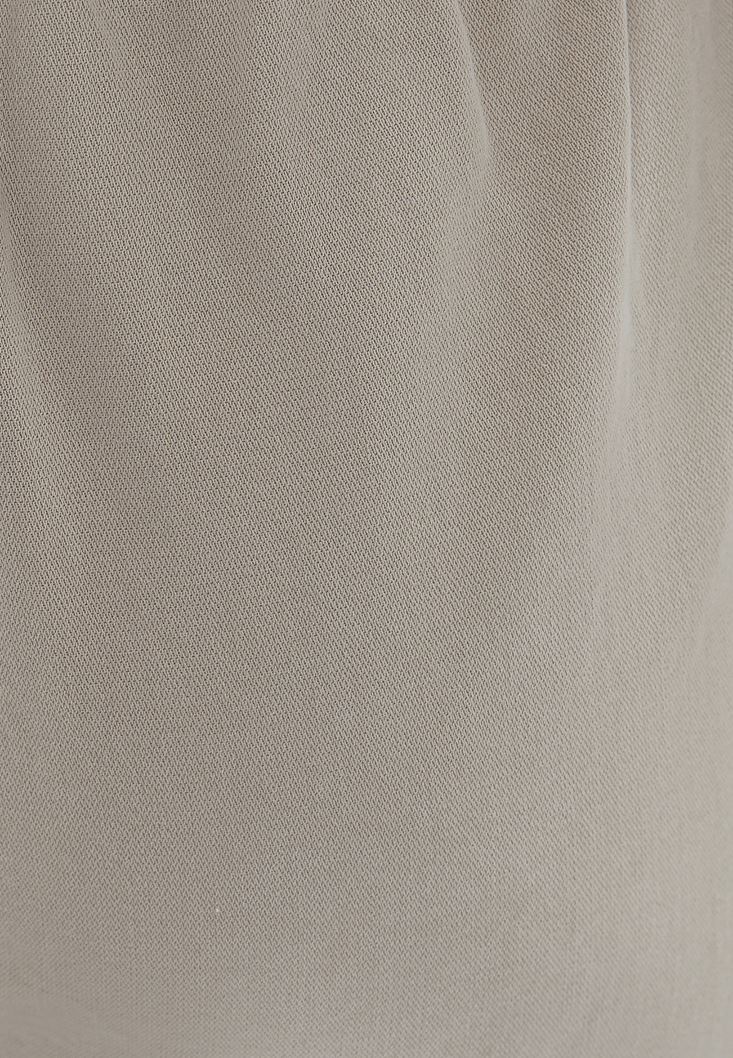Women Beige Mini Shorts with Waist Detail