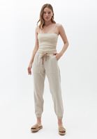 Women Beige Soft touch jogger pants