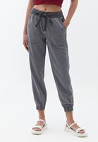 Bayan Gri Yumuşak Dokulu Jogger Pantolon ( TENCEL™ )