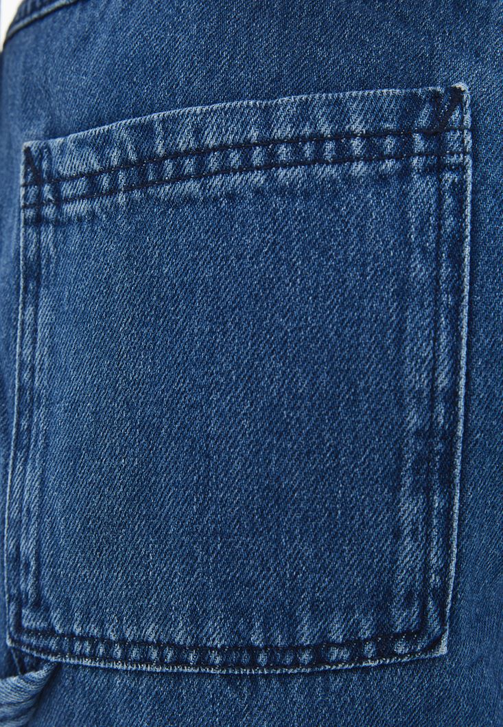 Women Blue Mid Rise Bermuda Shorts