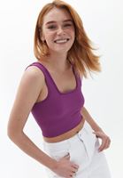 Dikişsiz Crop Top ve Bol Paça Pantolon Kombini