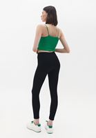 Women Black High Rise Seamless Leggings