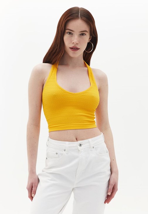 Seamless Crop Top ve Mom-Fit Pantolon Kombini