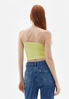 Women Yellow Seamless Crop Top