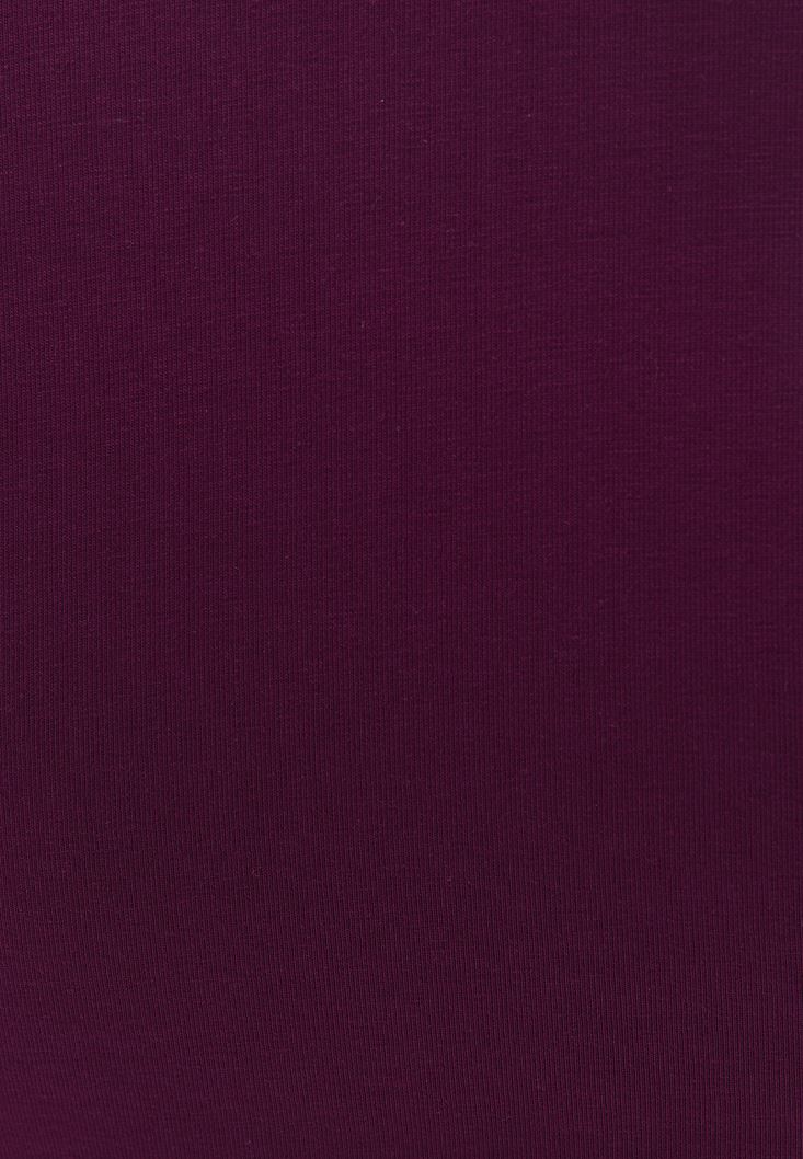 Women Purple Square Neck Tshirt with Long Sleeves