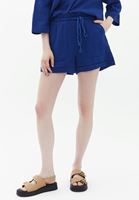 Women Blue Ultra High Rise Mini Shorts