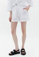 Women White Ultra High Rise Mini Shorts